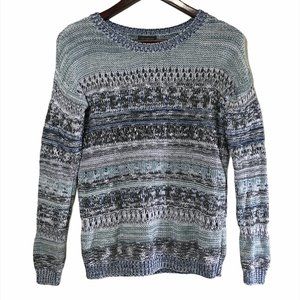 The Limited Striped Sweater Blue White Size Small
